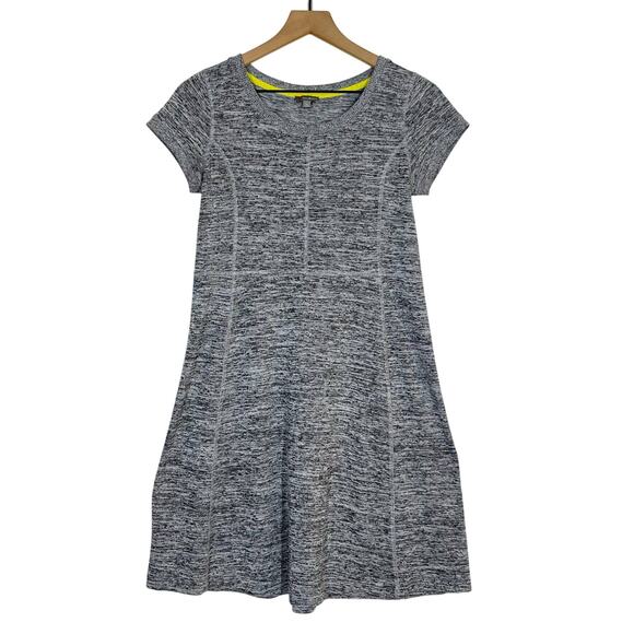 Talbots Mini A-Line Dress Women's Size Small Petite Heather Gray Short Sleeve - Picture 1 of 6